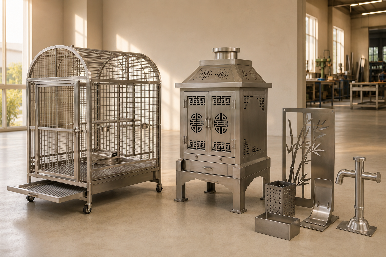 Các sản phẩm inox do Bật Mạnh chế tác